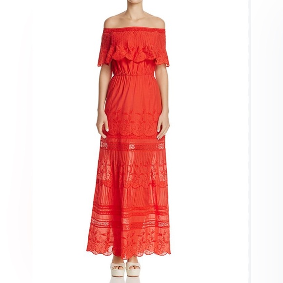 Alice + Olivia Red Pansy Maxi Dress - Picture 2 of 13